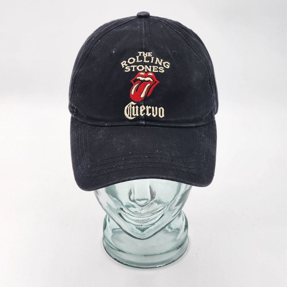 Vintage The Rolling Stones Cuervo Promo Adjustable Baseball Hat Cap Black